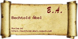 Bechtold Ábel névjegykártya