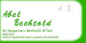 abel bechtold business card